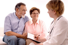 older couple with doctor